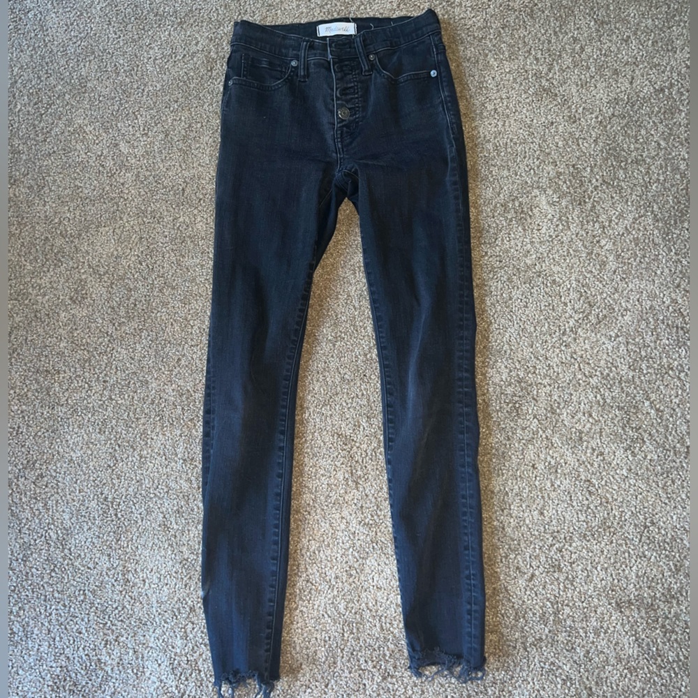Madewell Black Skinny High Rise Jean